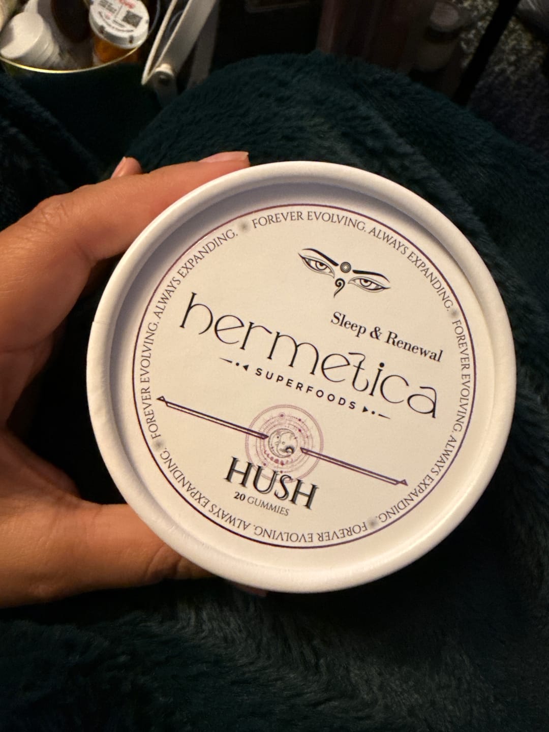 Customer photo review of Hush Sleep Gummies