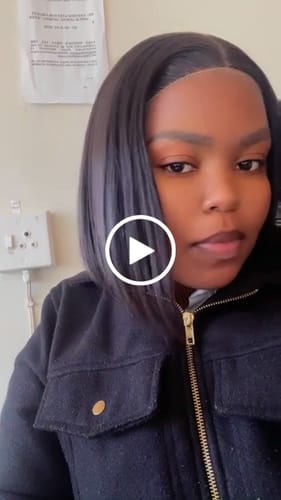 Customer video review of Vietnamese Super Double Drawn Bone Straight 5x5 Glueless Closure 10" Natural Black Wig