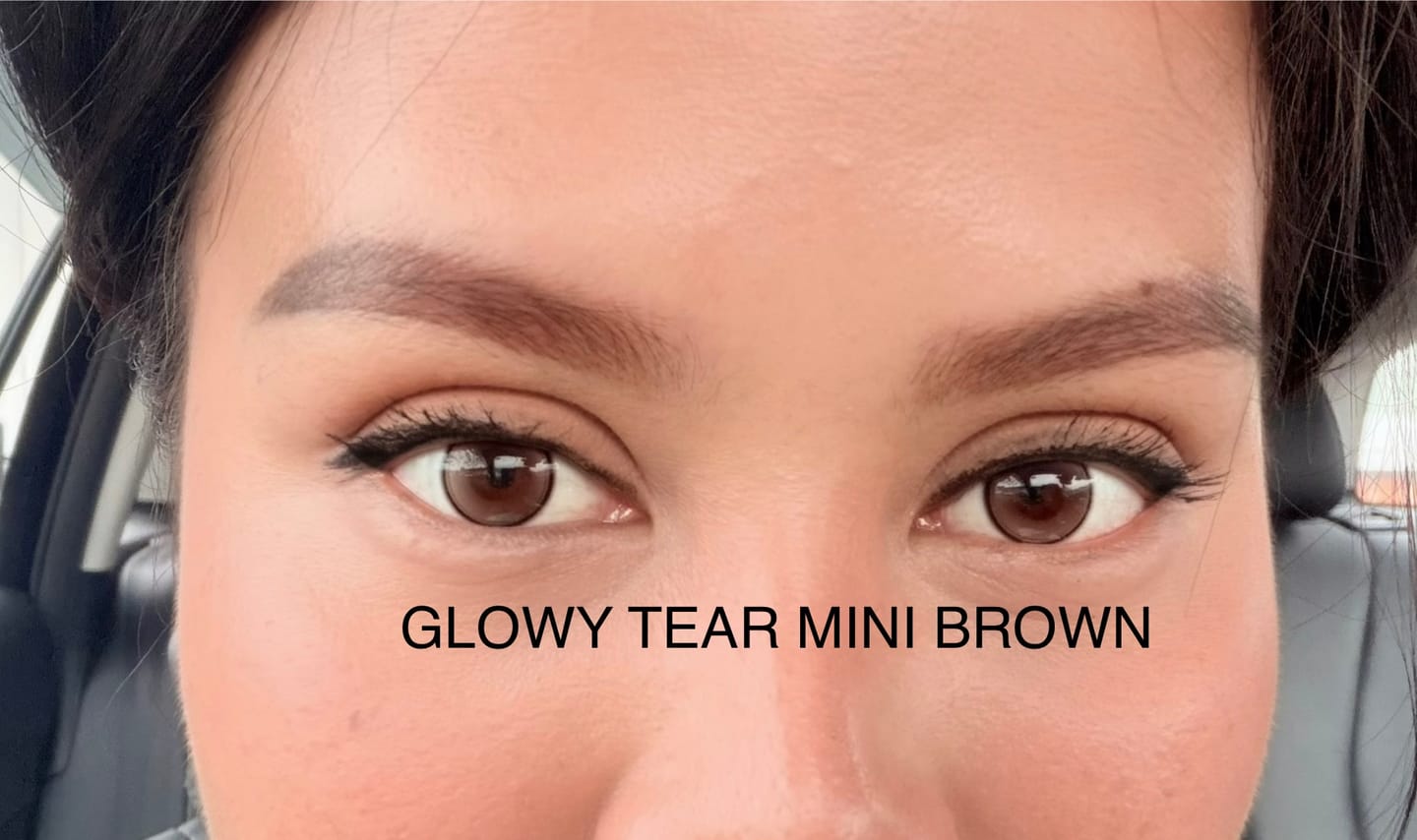 Customer photo review of OLENS Glowy Tear Mini 1-Day Brown (10 Pack)