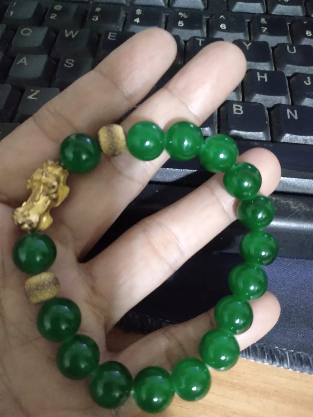 Customer photo review of 1pc Citrine Stone Beaded Bracelet, 6mm, Handcrafted Jewelry for Abundance and Success, Unisex, for Men and Women.