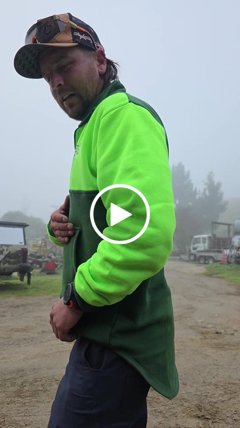 Customer video review of Flouro Lime & Bottle Green | Half Zip Long Tail Collared Jumper