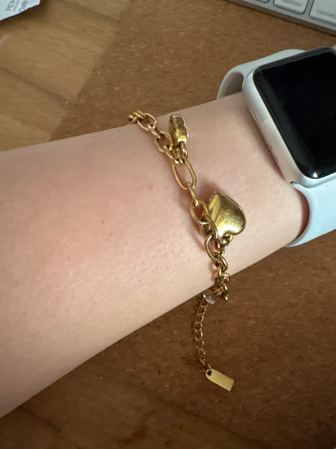 Customer photo review of Daisy Gold Crystal Charm Bracelet