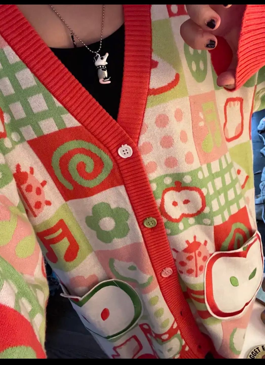 Customer photo review of Apple Cardigan