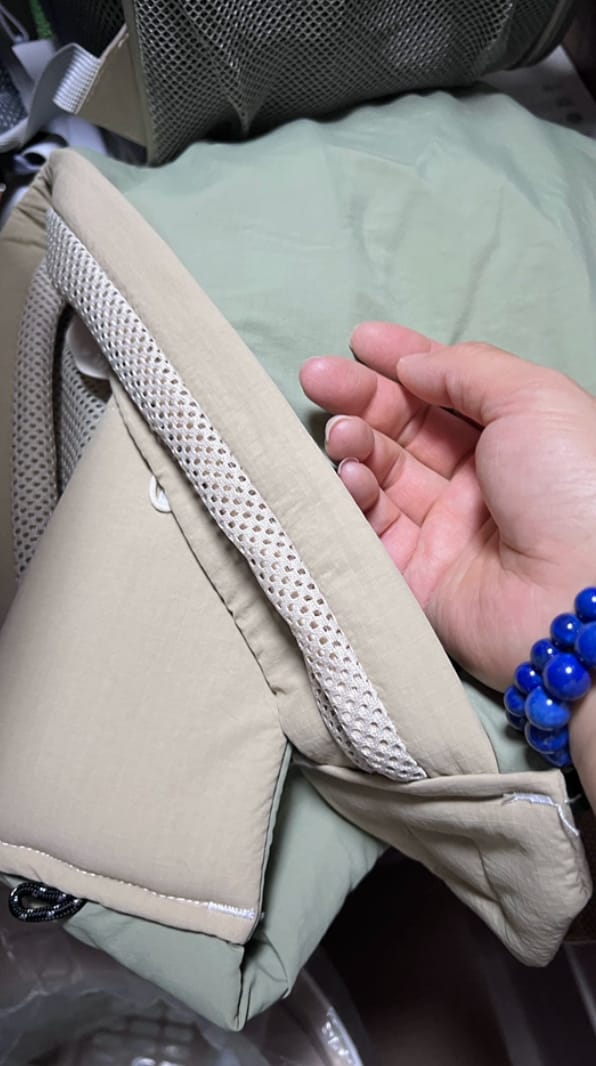 Customer photo review of Ergonomic Portable Hands-Free Pet Sling Carrier