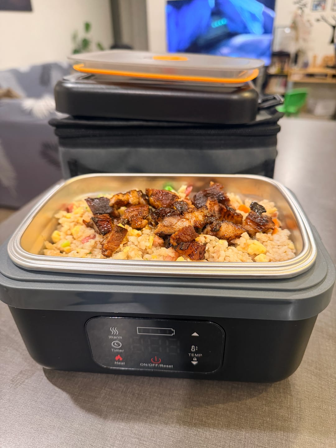 Customer photo review of Explorer Heating Lunchbox™ - Portable And Convenient