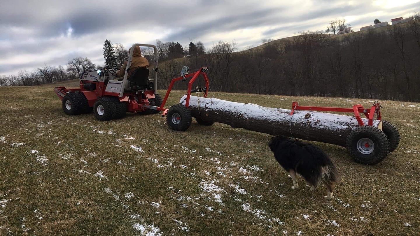 Customer photo review of Log hauler: incl hand winch
