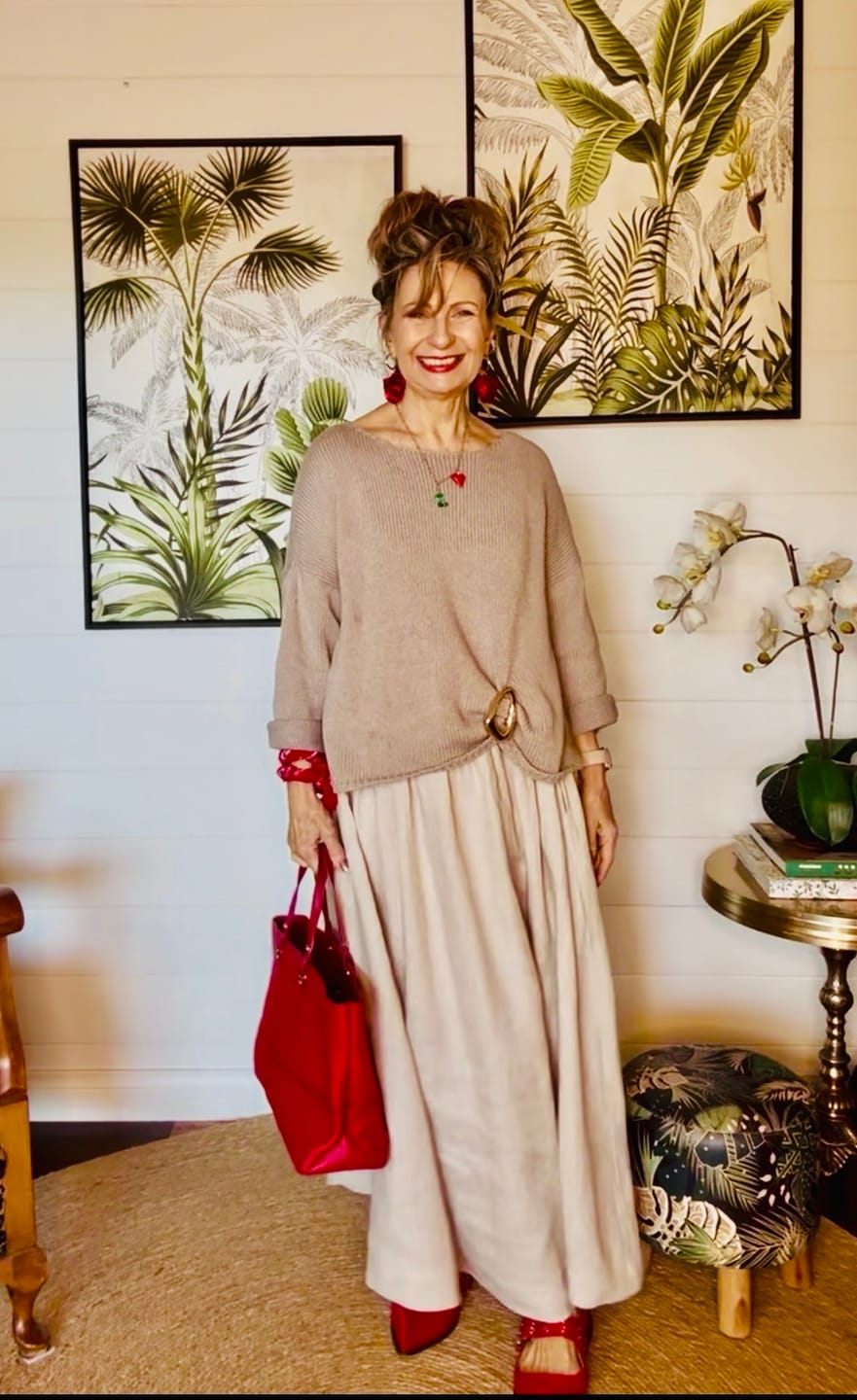 Customer photo review of lulu skirt-natural linen