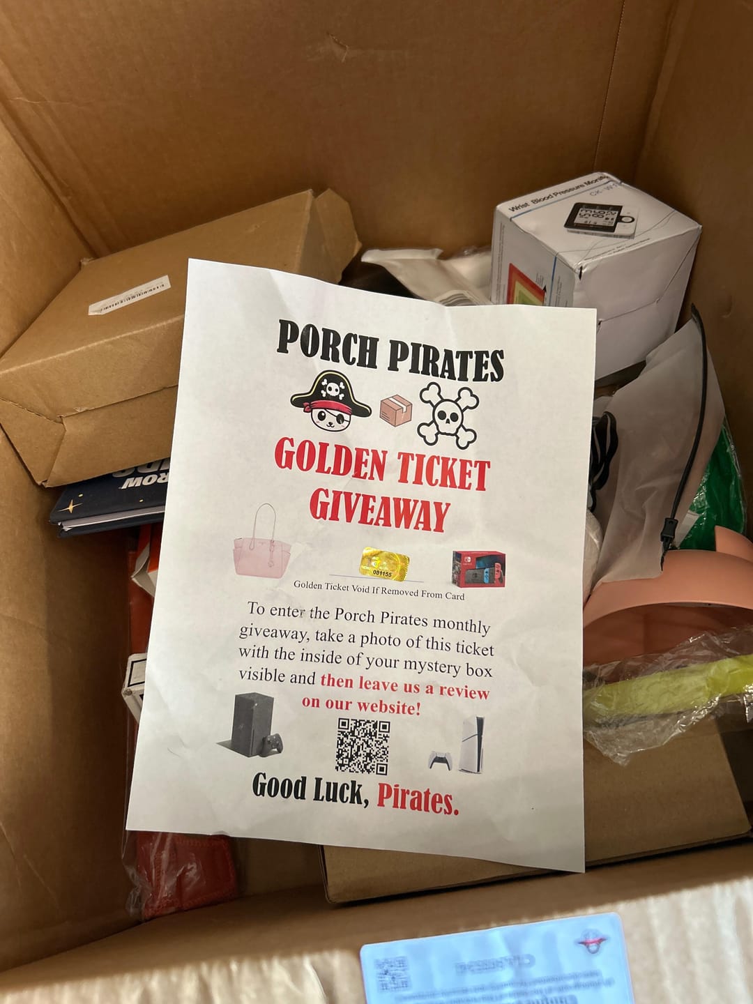 Customer photo review of The Classic Liquidation Mystery Box - Blue Tape PS5 Chance Box