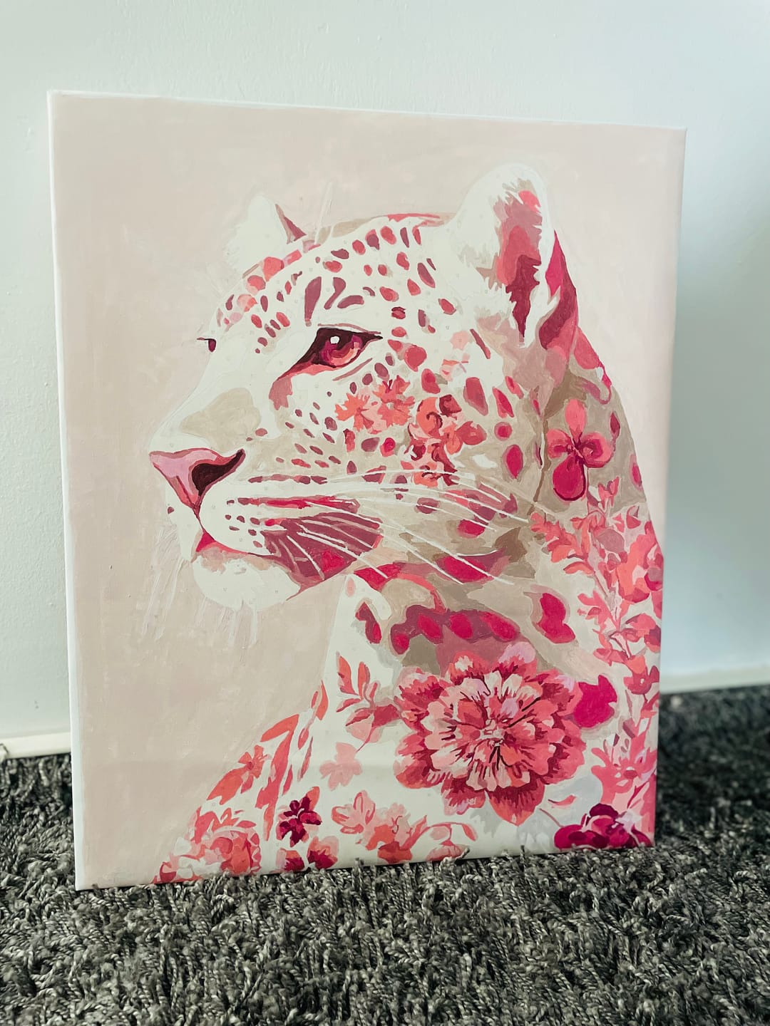 Customer photo review of Malen nach Zahlen - Delfter Rosa Leopard