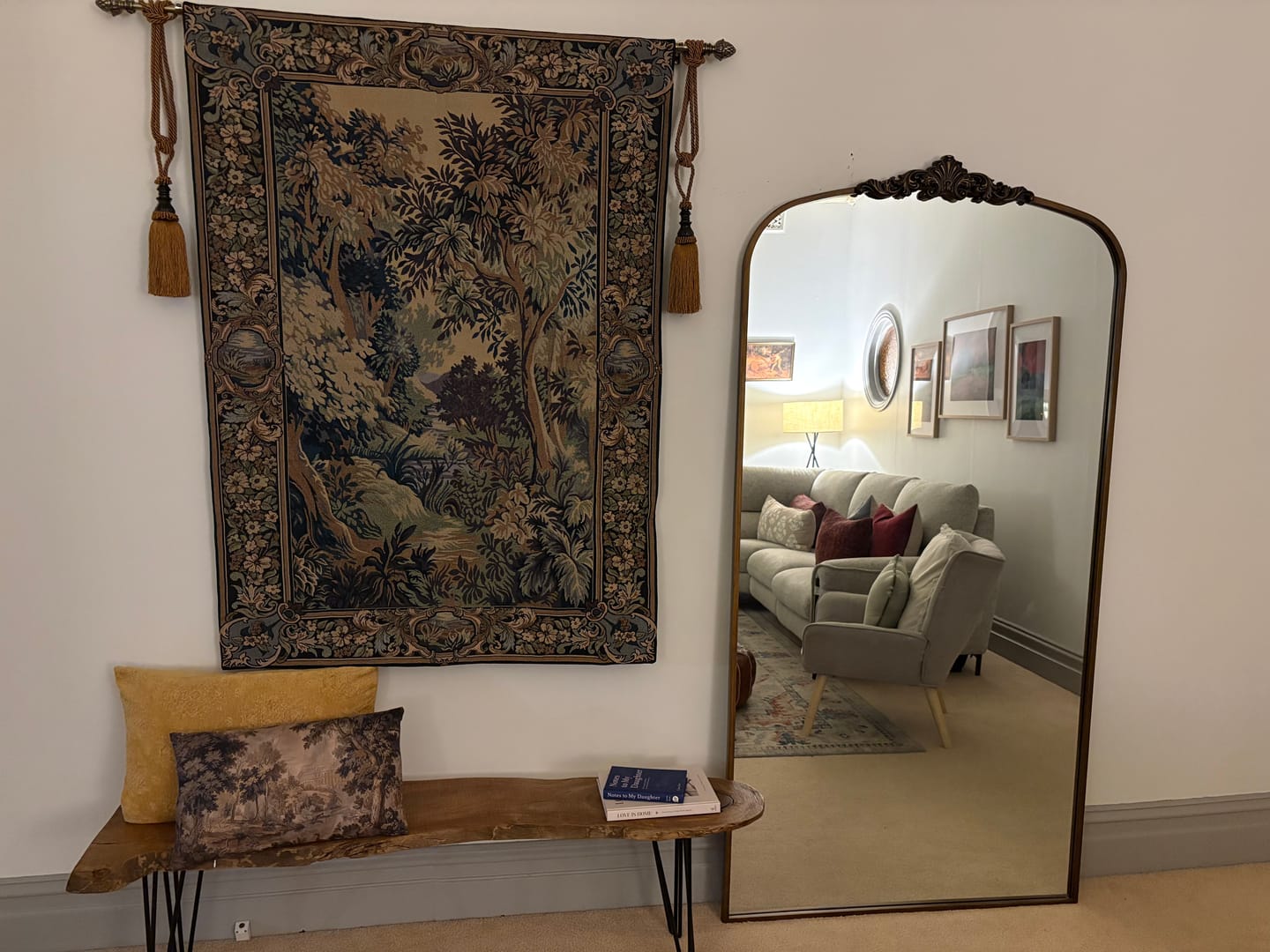 Customer photo review of Large Landscape Woven Tapestry - Forest Nature Wall Hanging, 102 x 148 cm