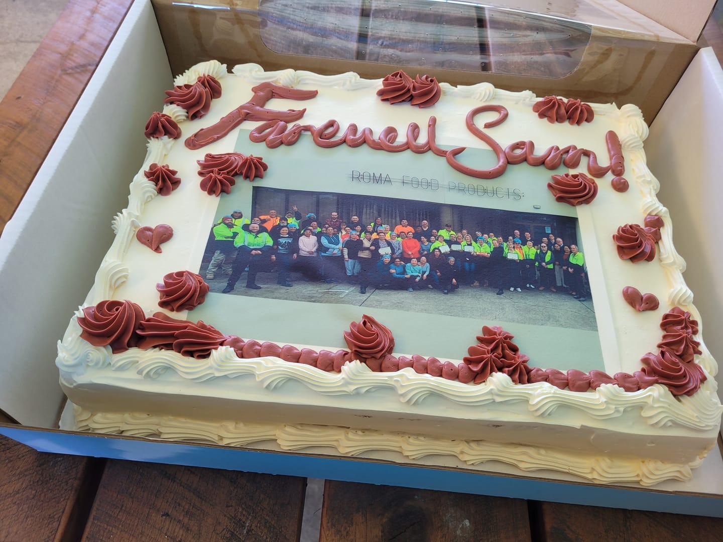 Customer photo review of A4 Rectangle Custom Edible Icing Image