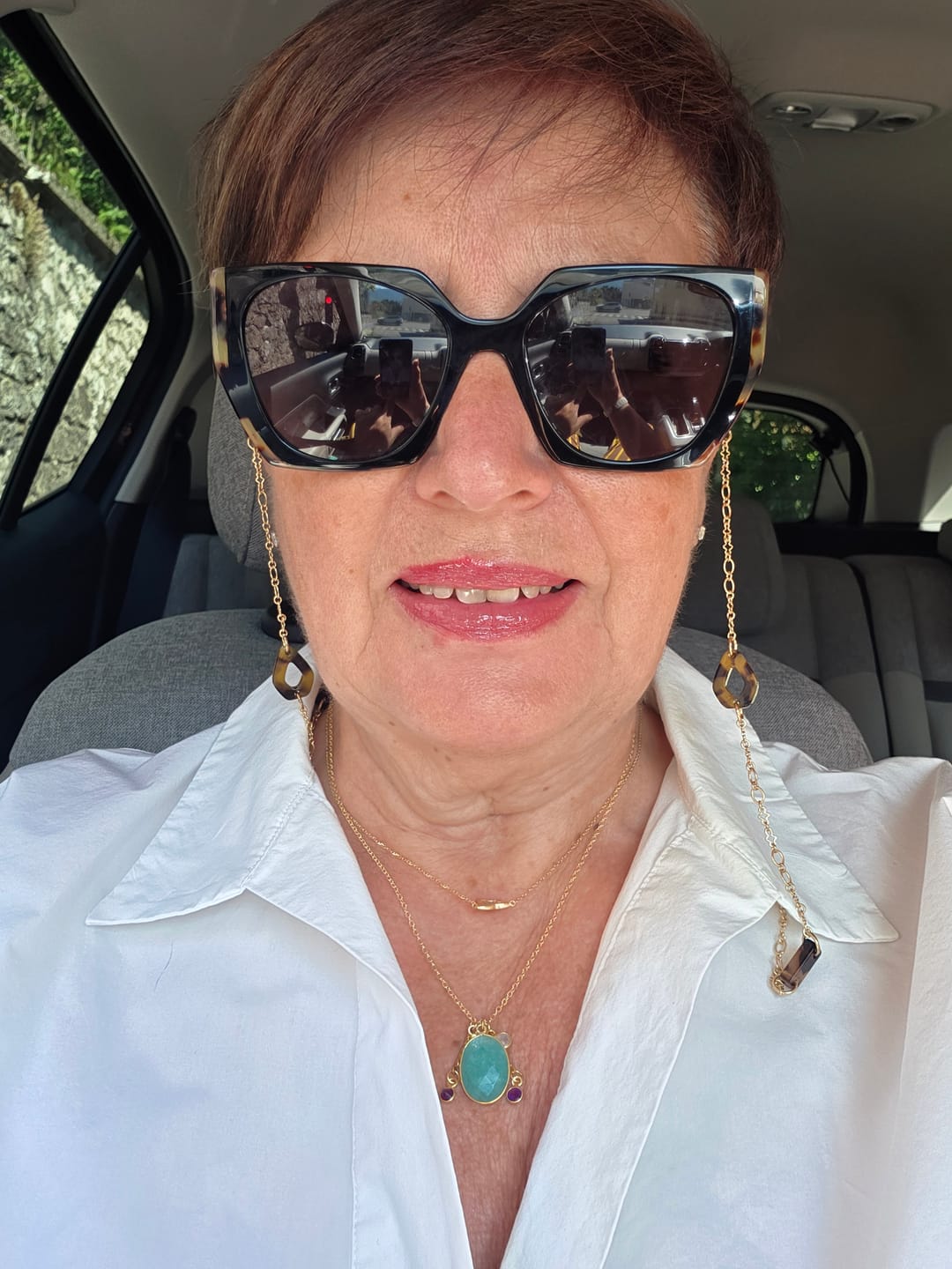 Customer photo review of Onde douce — Collier Amazonite, Pierre de lune & Améthyste