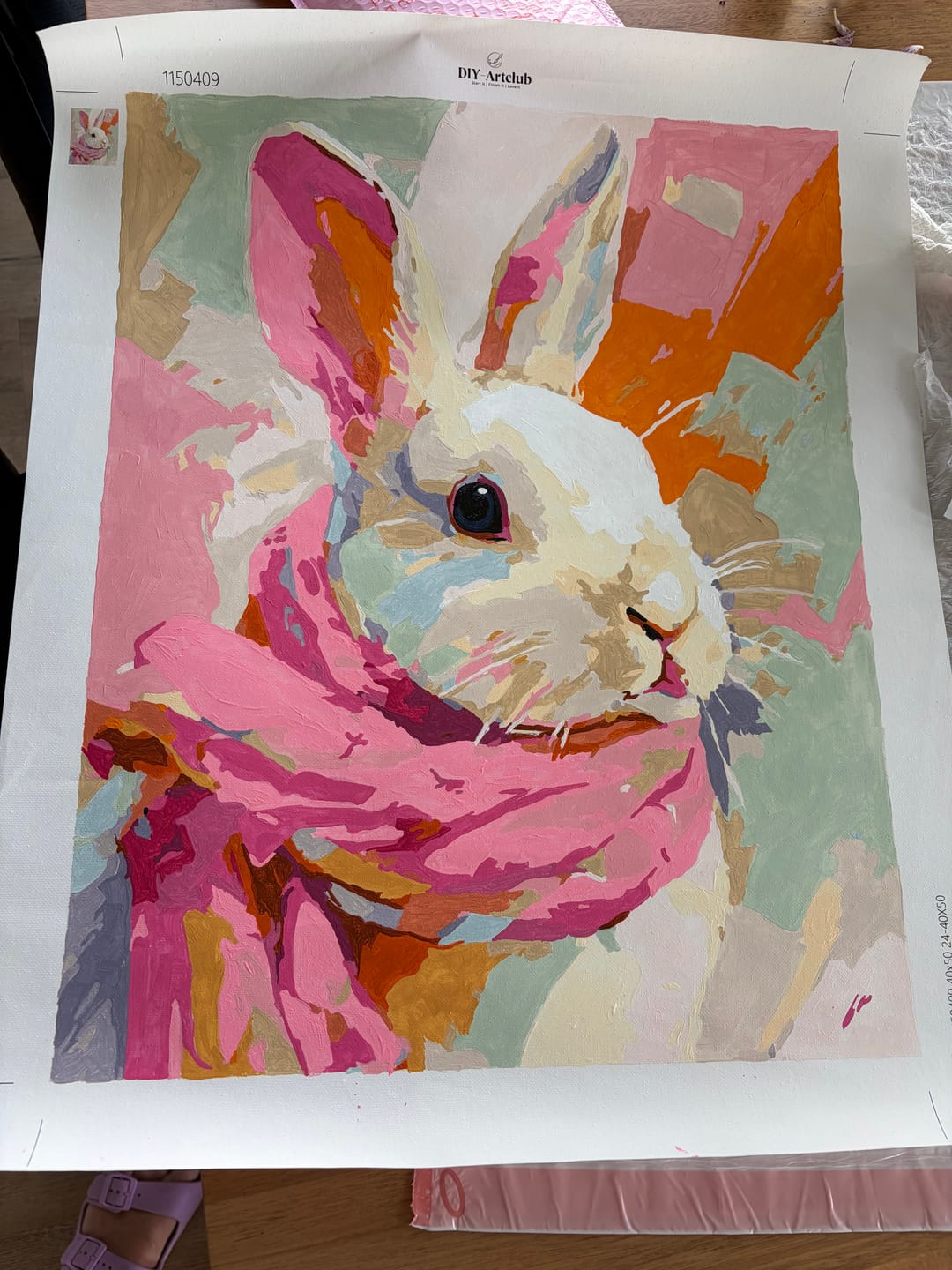 Customer photo review of Pastel bunny | Paint by Number