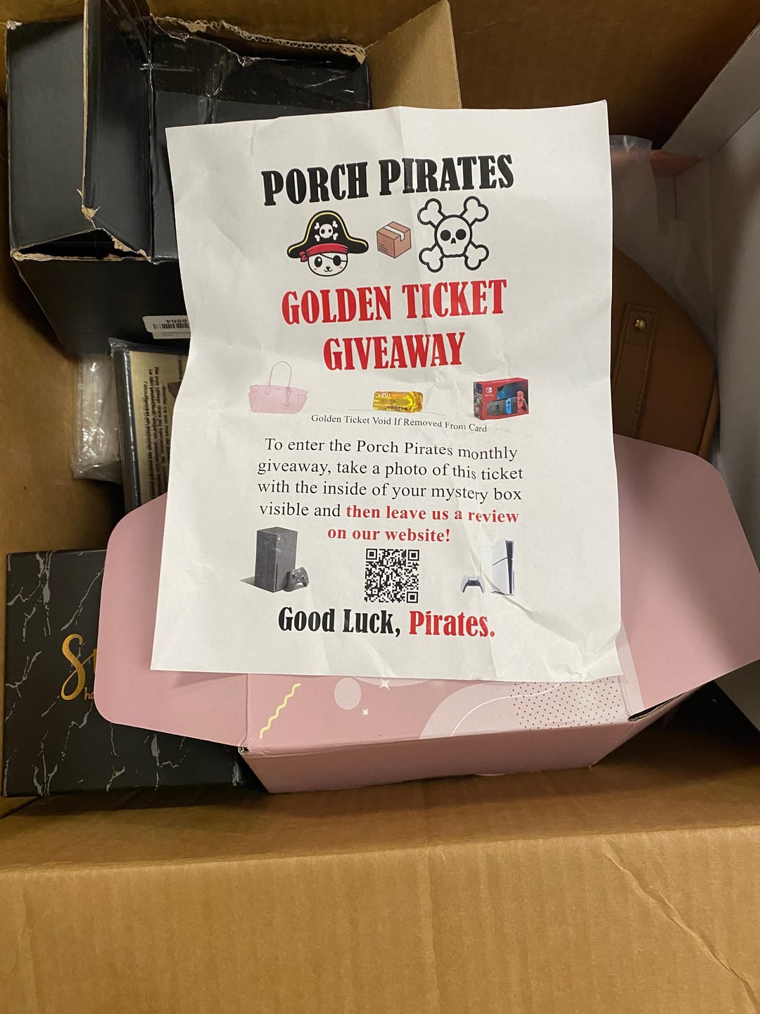 Customer photo review of The Classic Liquidation Mystery Box - Blue Tape PS5 Chance Box