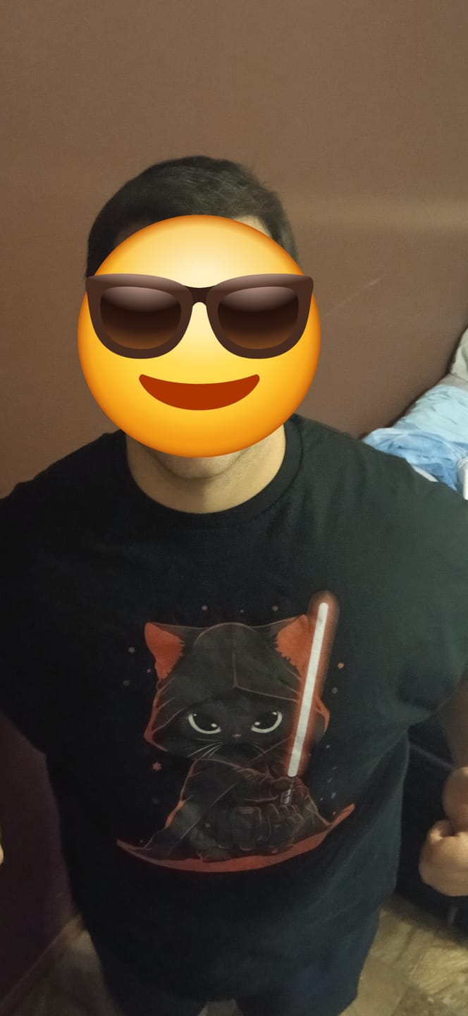 Customer photo review of Dark Lord Cat T-Shirt: Embrace the Feline Shadow Side!