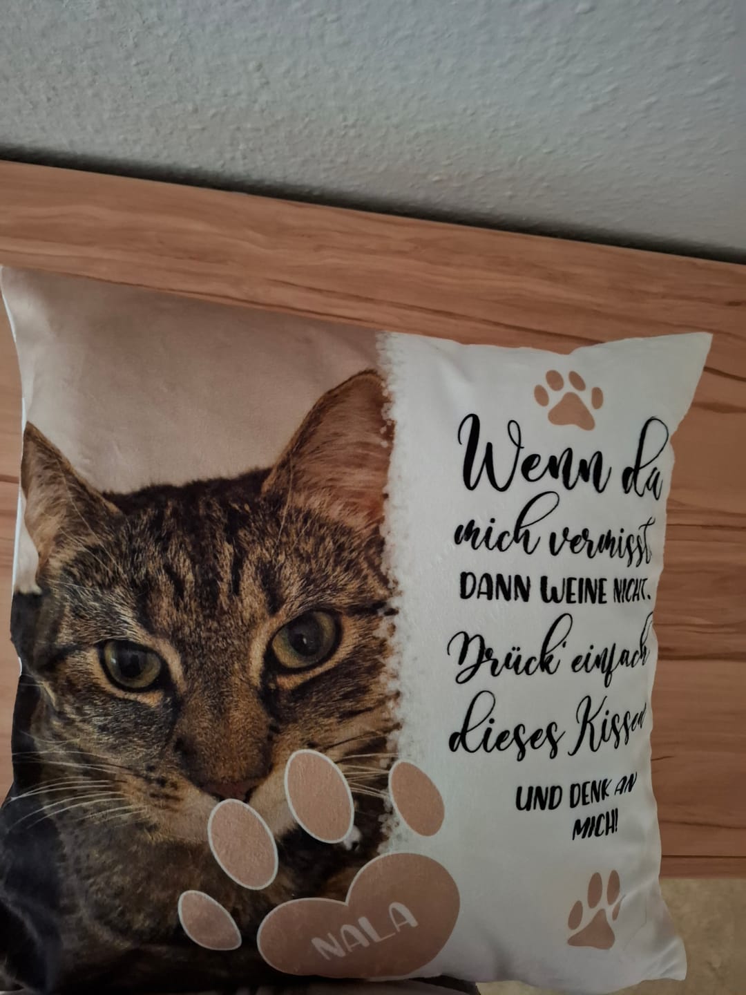 Customer photo review of Personalisiertes Kissen - Wenn du mich vermisst