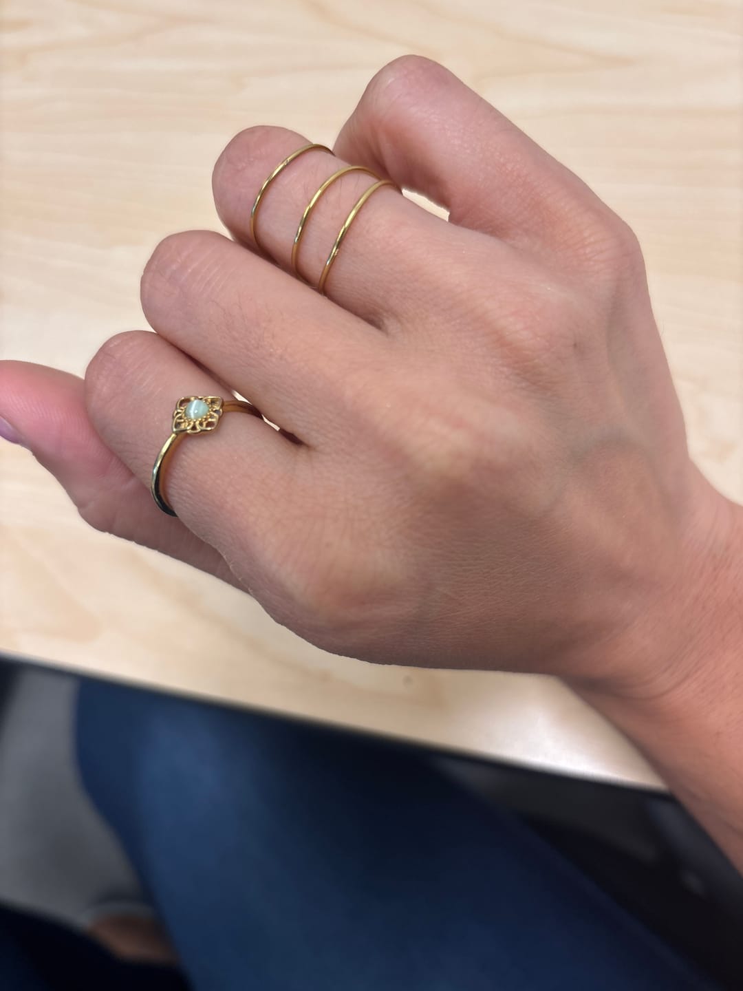 Customer photo review of Gold Infinity Loop Ring