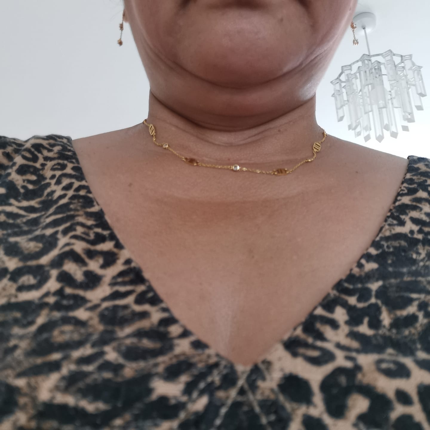 Customer photo review of Multi Signature Necklace with Stones