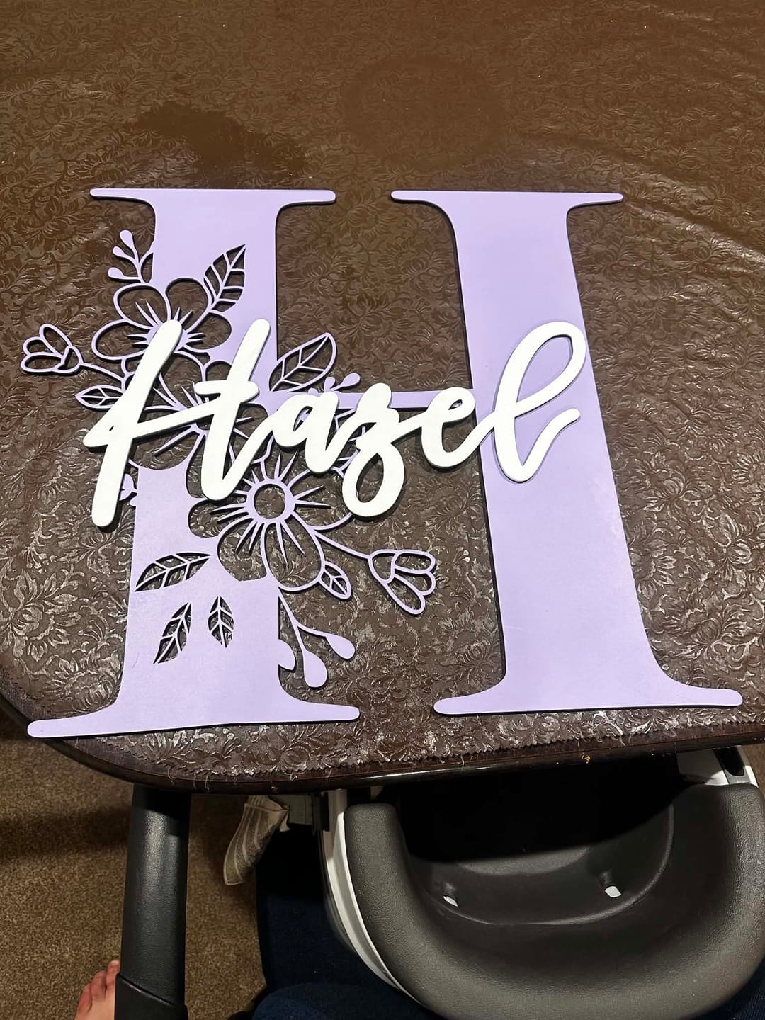 Customer photo review of Floral Monogram Two Layer