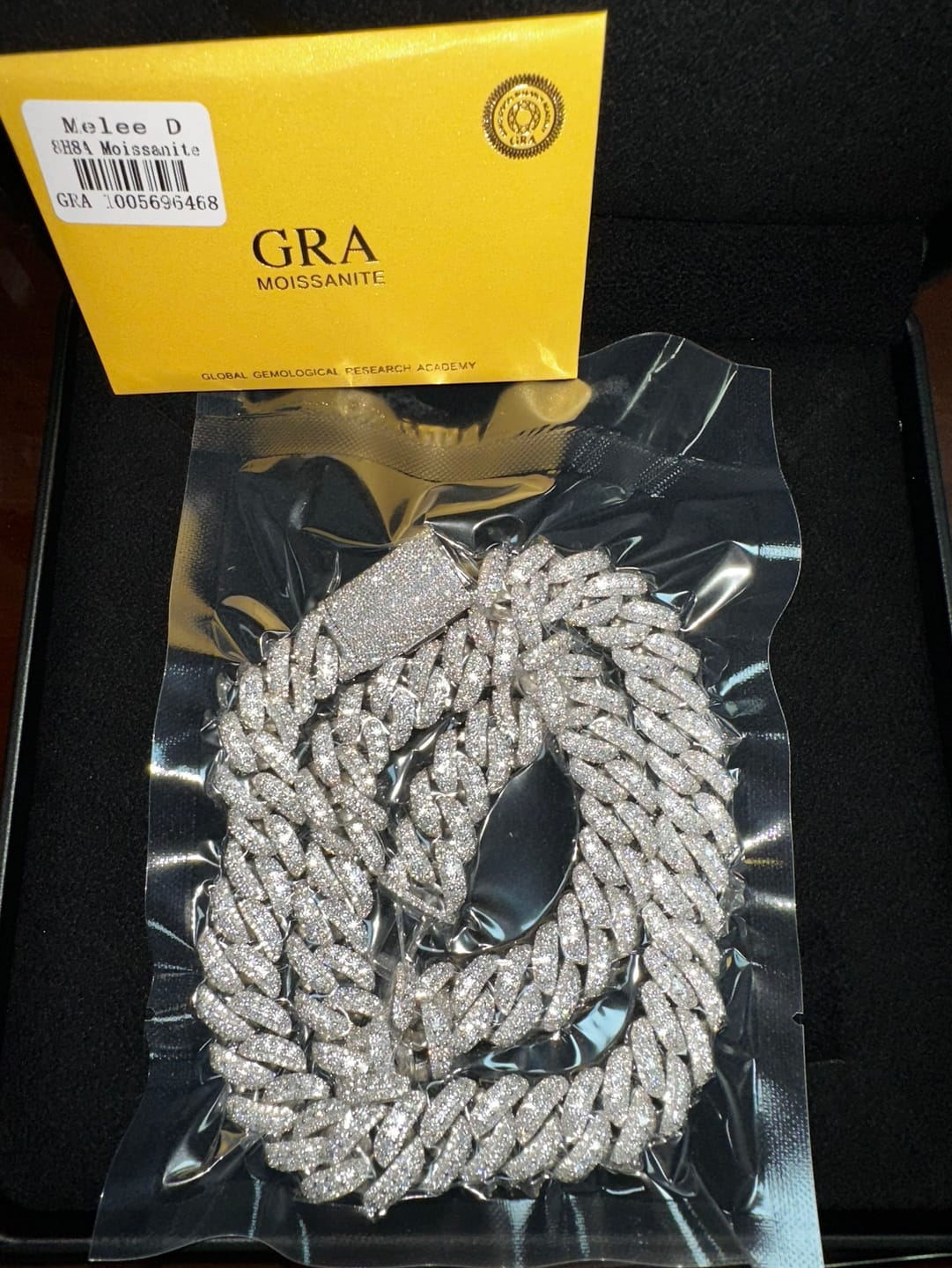 Customer photo review of 3-Row 13MM 15MM 18MM Moissanite Miami Cuban Link Chain 14K Gold