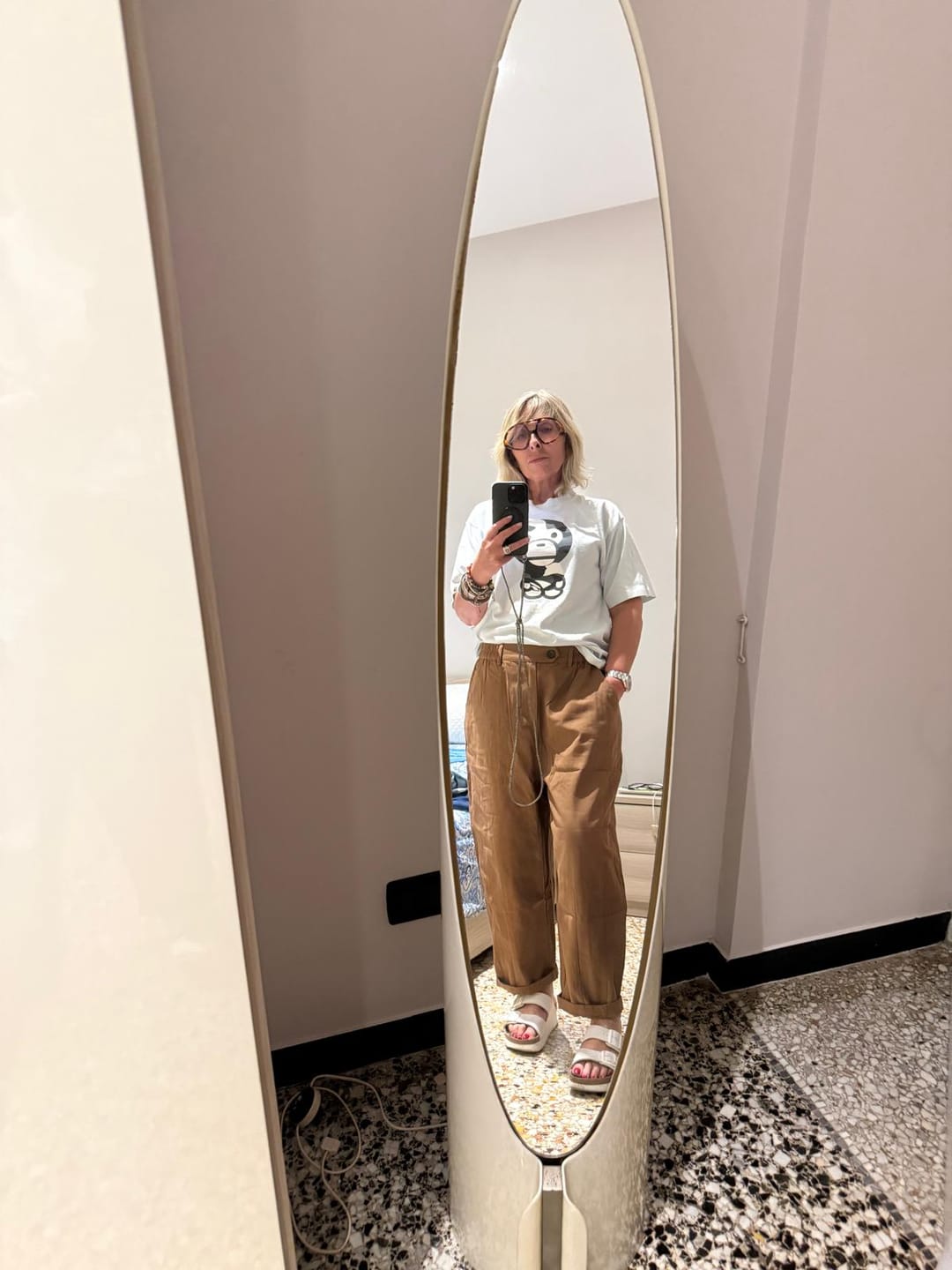 Customer photo review of Plus Size Women Spring Casual 100%Cotton Harem Pants