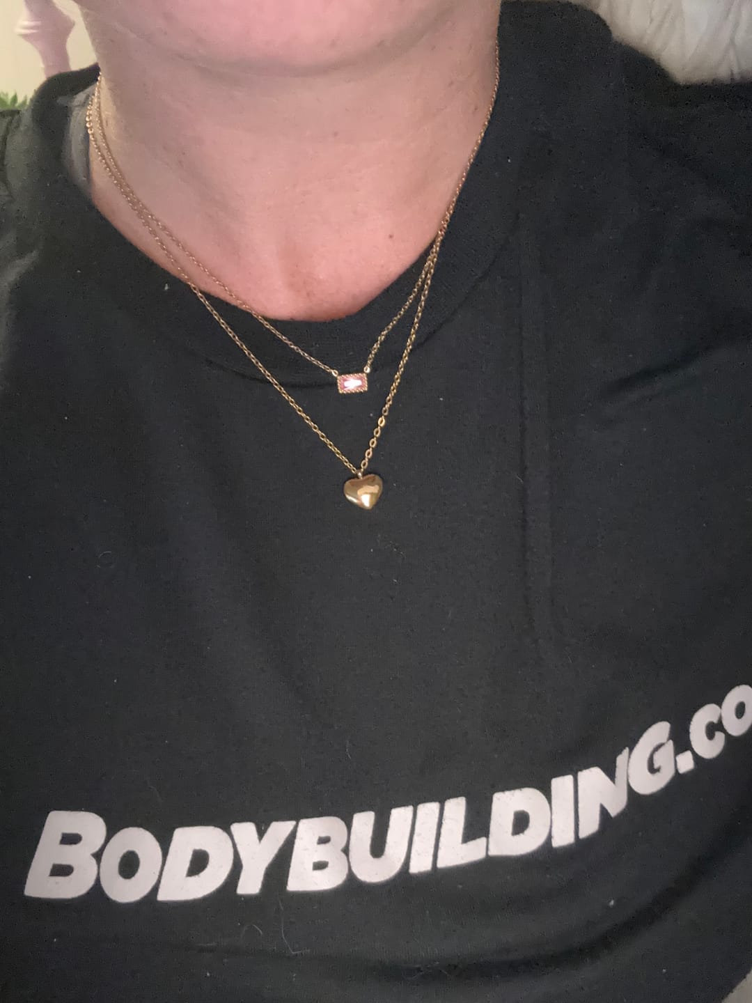 Customer photo review of Baguette Birthstone Necklace