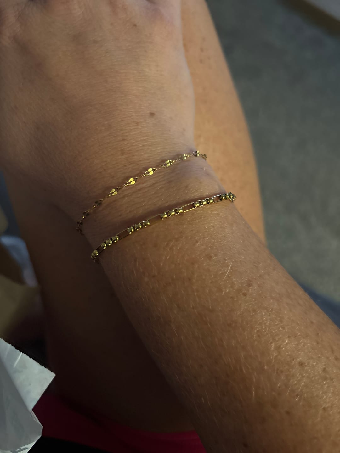 Customer photo review of Leila Gold Chain Bracelet