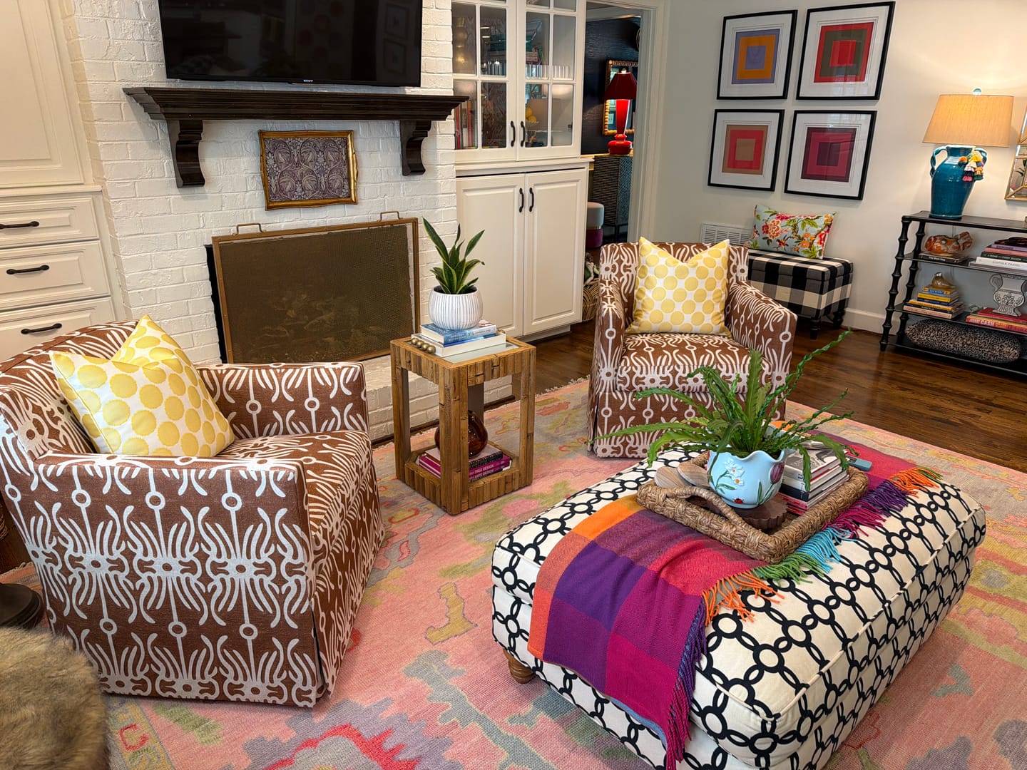 Customer photo review of Yellow Polka Dots Pillow Cover