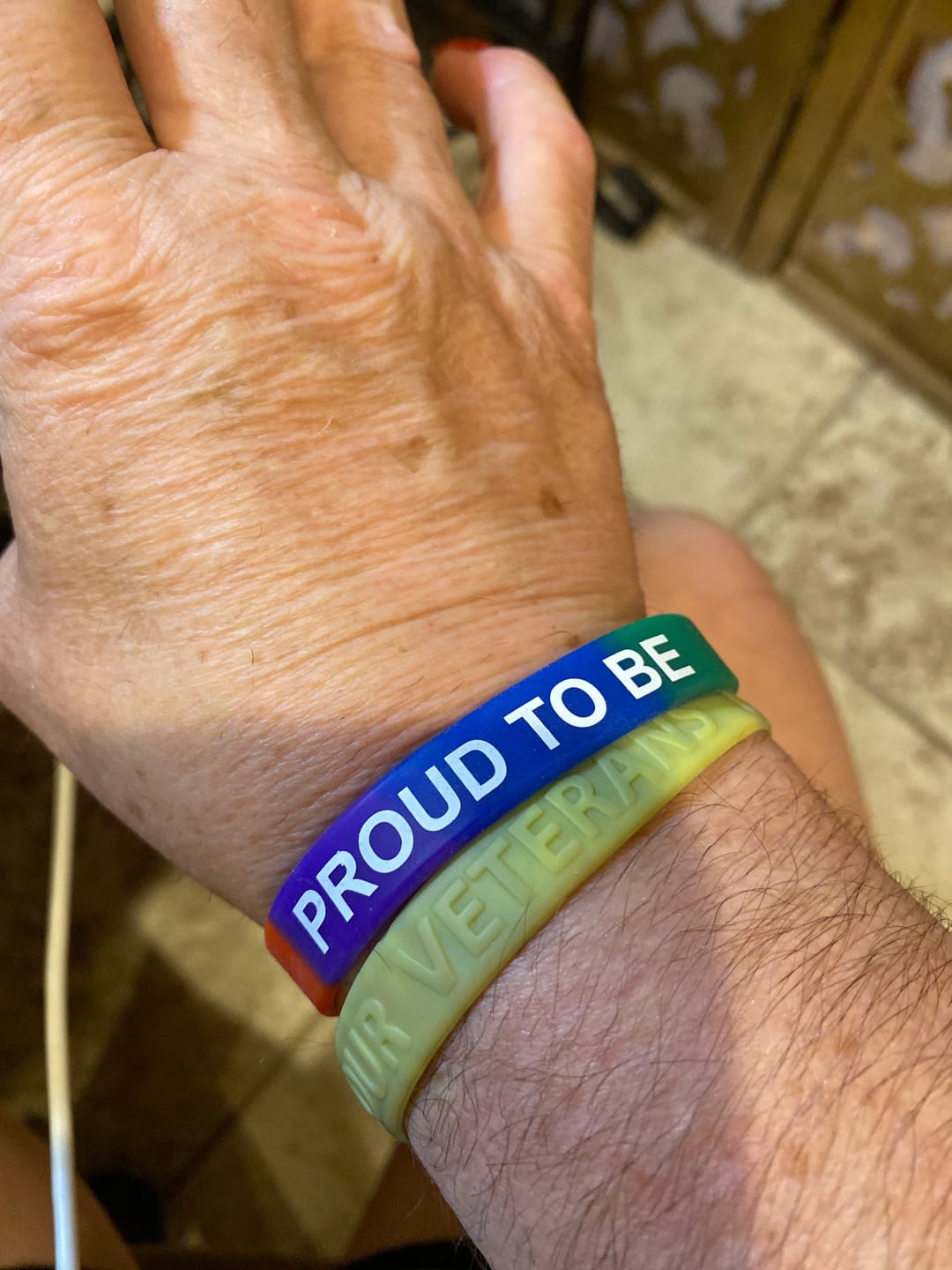 Customer photo review of Proud To Be Wristband
