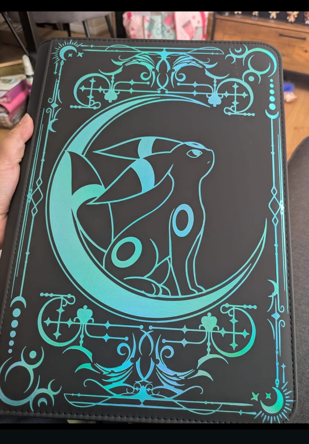 Customer photo review of Lunar Shadow Shiny 9-Pocket Trading Card Binder