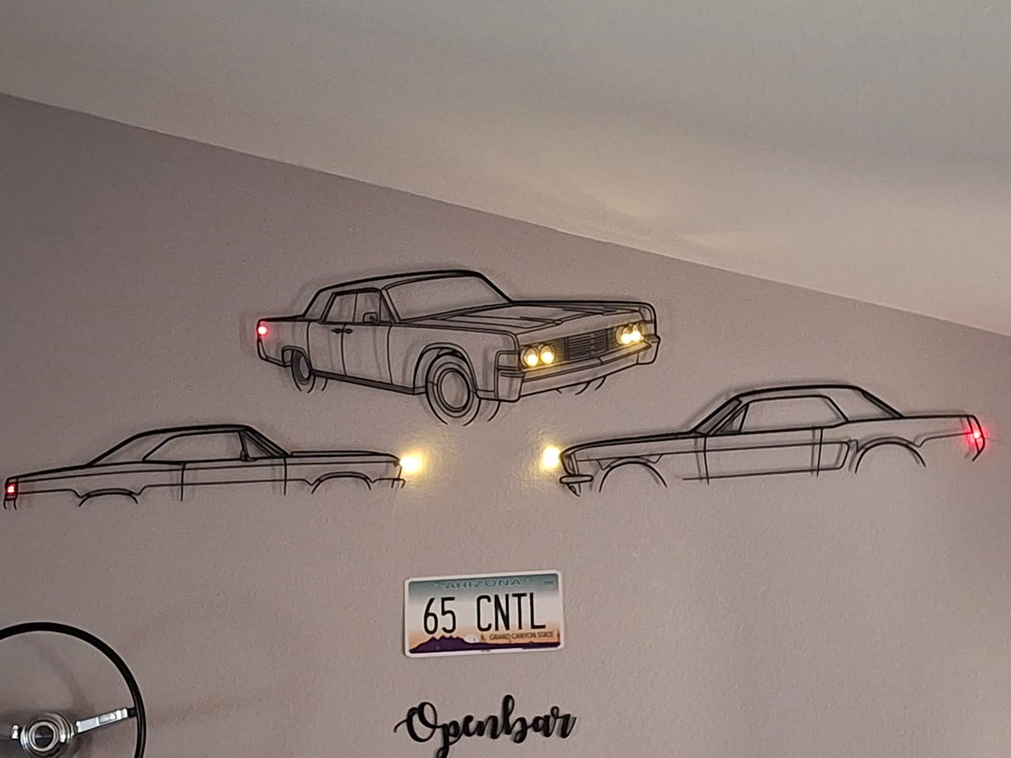 Customer photo review of Your Custom Car Silhouette Metal Wall Art Service