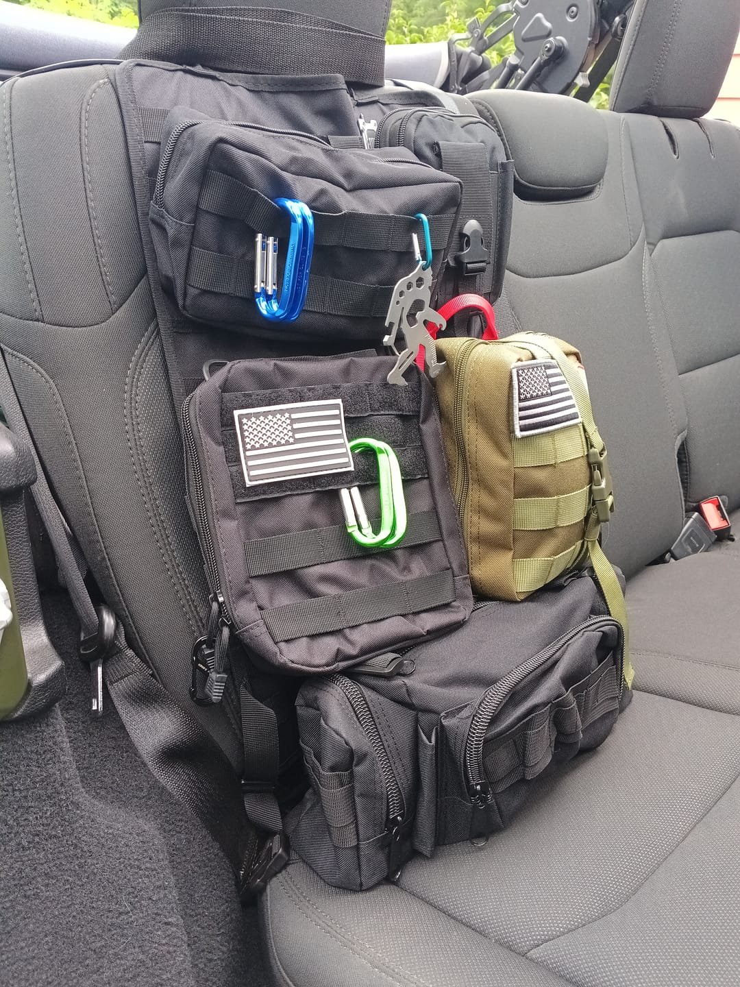Customer photo review of Tactical MOLLE Seat Organizer Full Set
