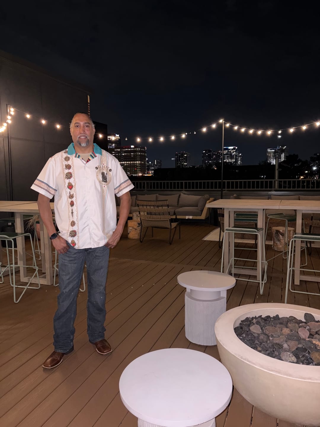 Customer photo review of El Jefe Azteca Hueso Guayabera