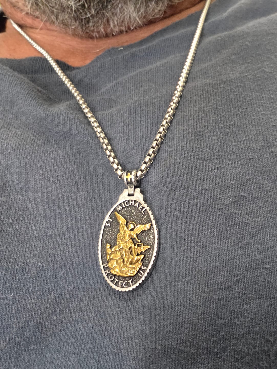 Customer photo review of ST. MICHAELS BADGE.