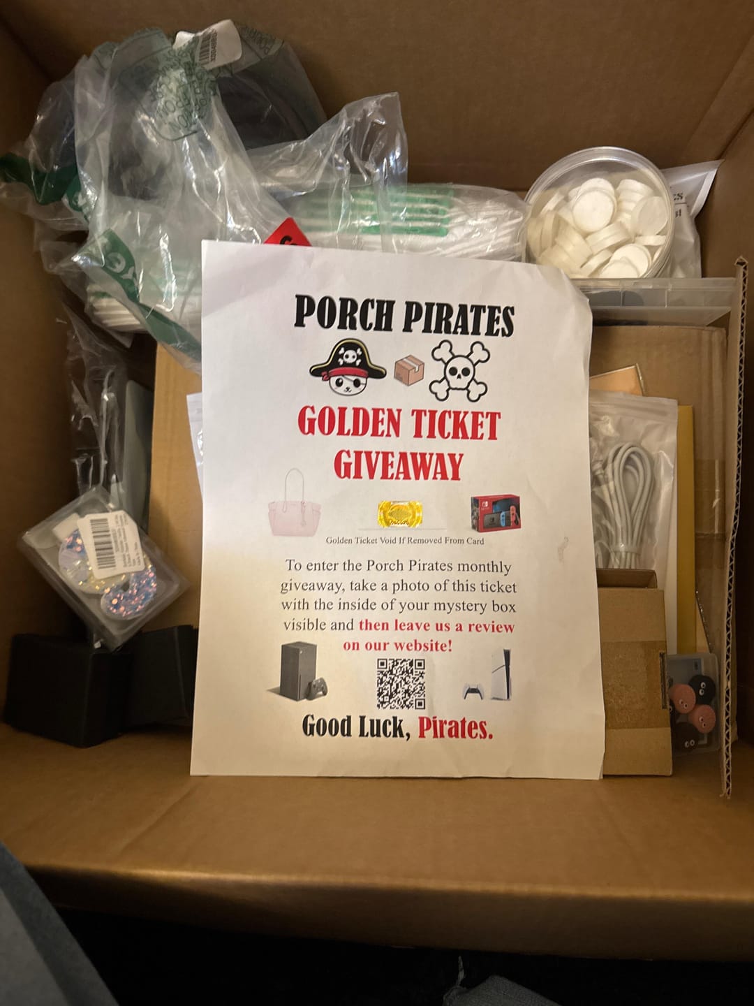 Customer photo review of The Classic Liquidation Mystery Box - Blue Tape PS5 Chance Box
