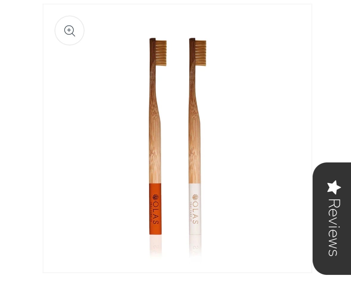 Customer photo review of OLAS Toothbrush Natural - Red Handle