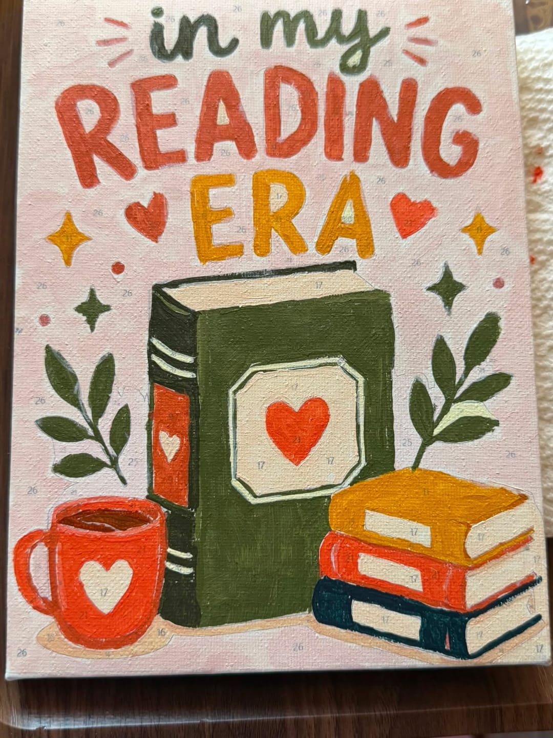 Customer photo review of 6 Mini Paintings - Books & Quotes Set