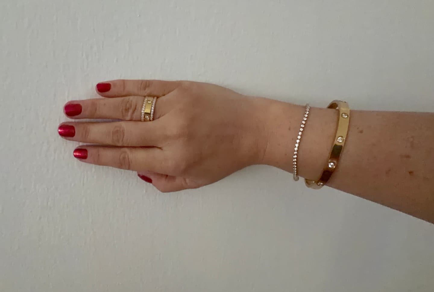 Customer photo review of Tennis Armband | 18K vergoldet