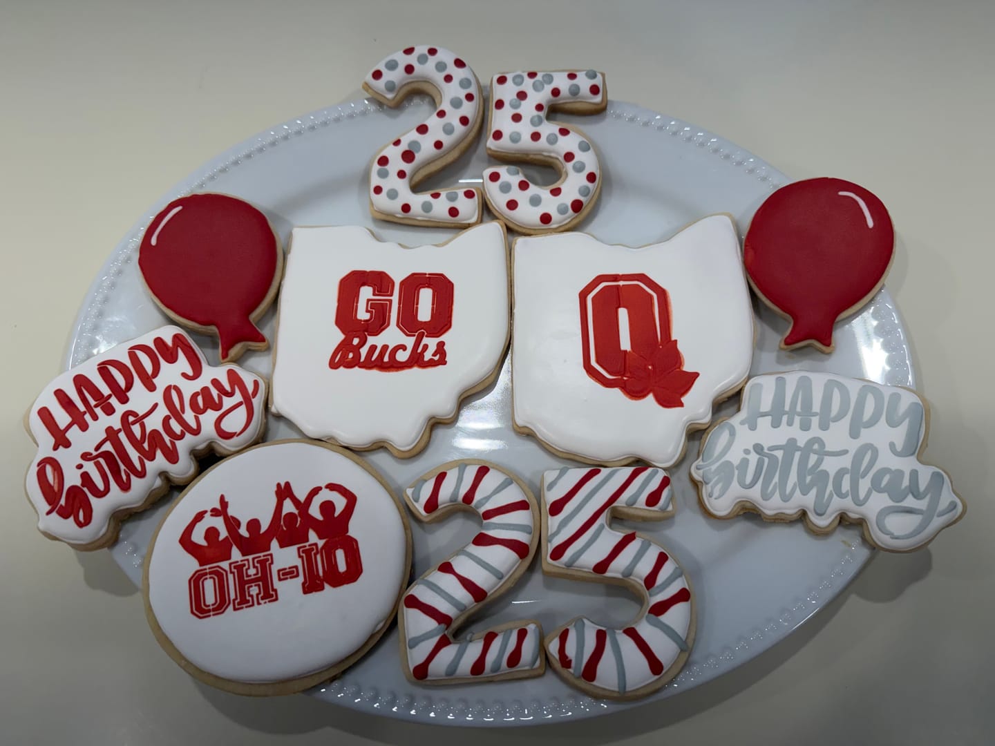 Customer photo review of Buckeyes Cookie Stencil Set
