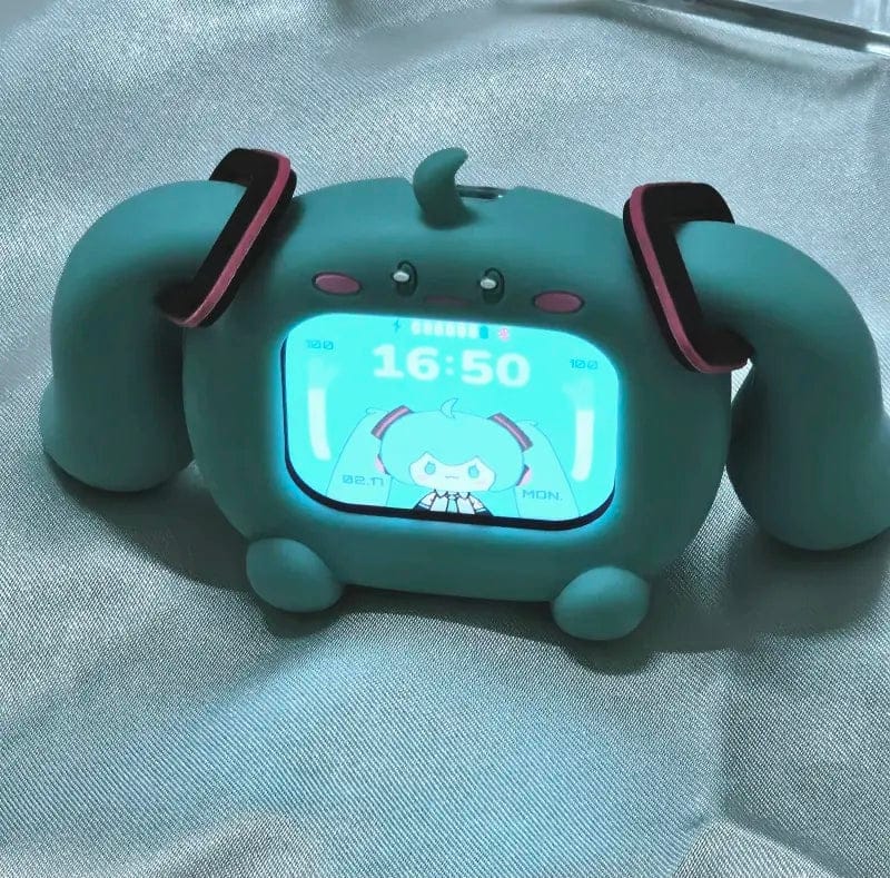 Customer photo review of Officially Licensed Hatsune Miku Wireless Earphones with Smart Display Desktop Stand