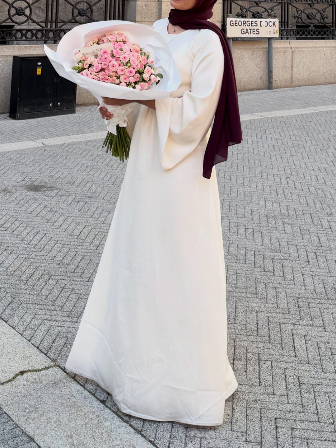 Customer photo review of Aphrodite Maxi Dress - Off White