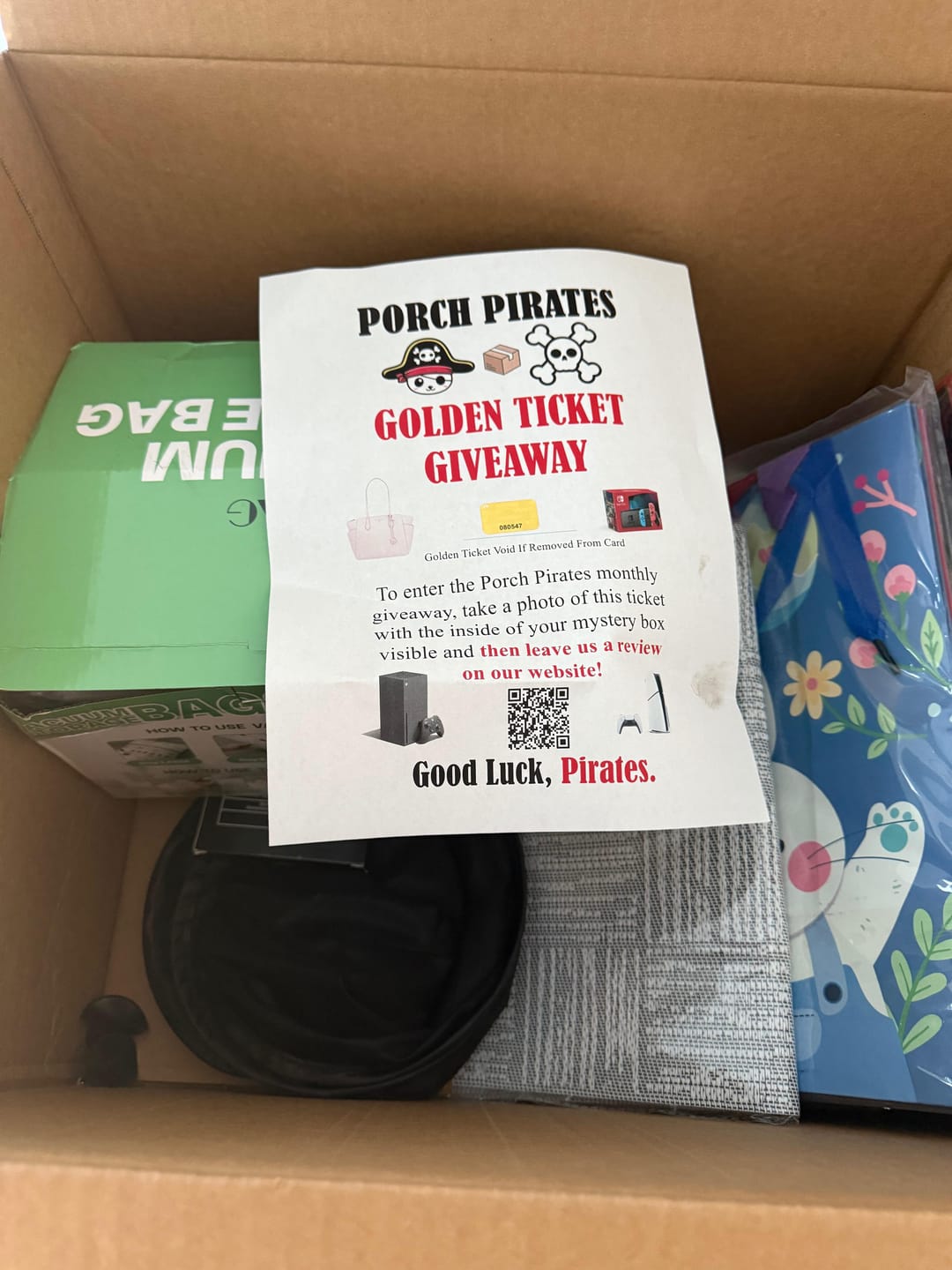 Customer photo review of The Classic Liquidation Mystery Box - Blue Tape PS5 Chance Box