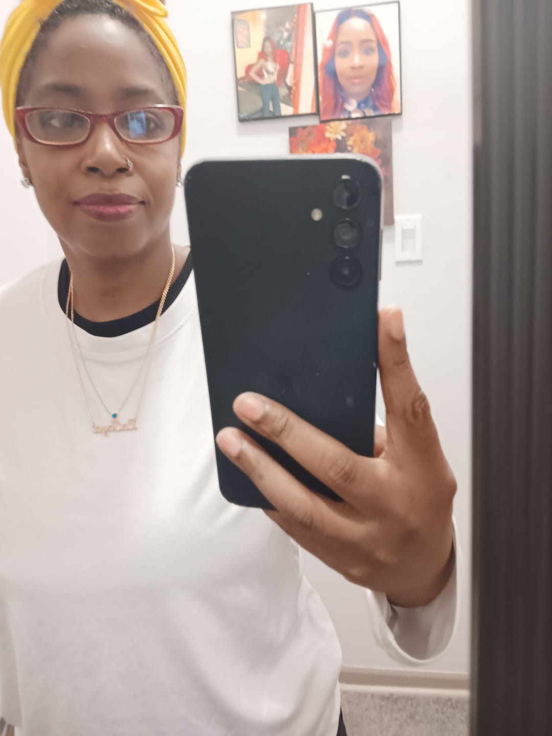 Customer photo review of Heart Birthstone Necklace