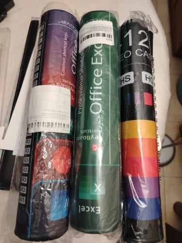 Customer photo review of Large Excel Shortcuts Desk Mat
