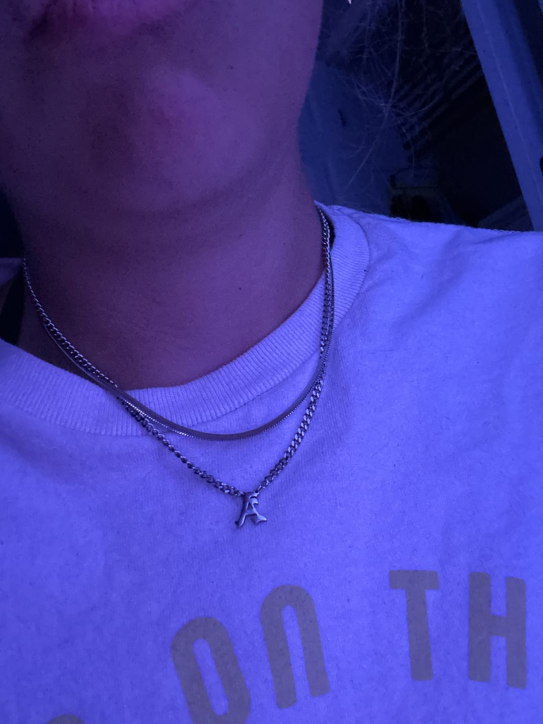 Customer photo review of Cuban Initial Necklace