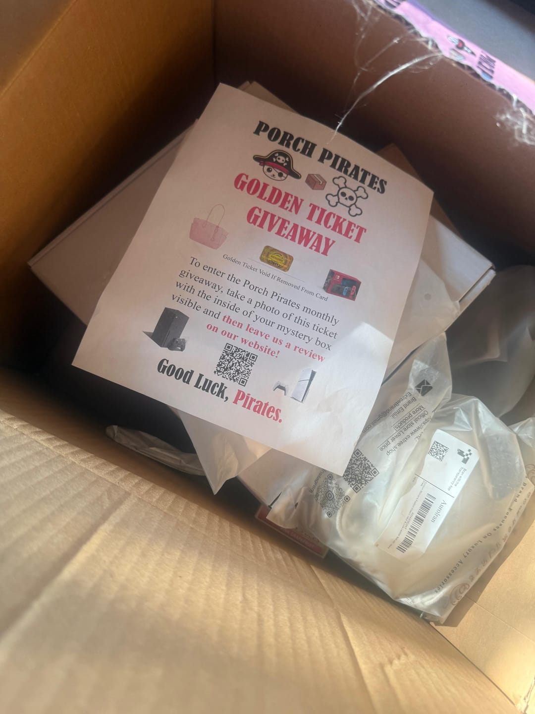 Customer photo review of The Classic Liquidation Mystery Box - Pink Tape Designer Purse Chance Box