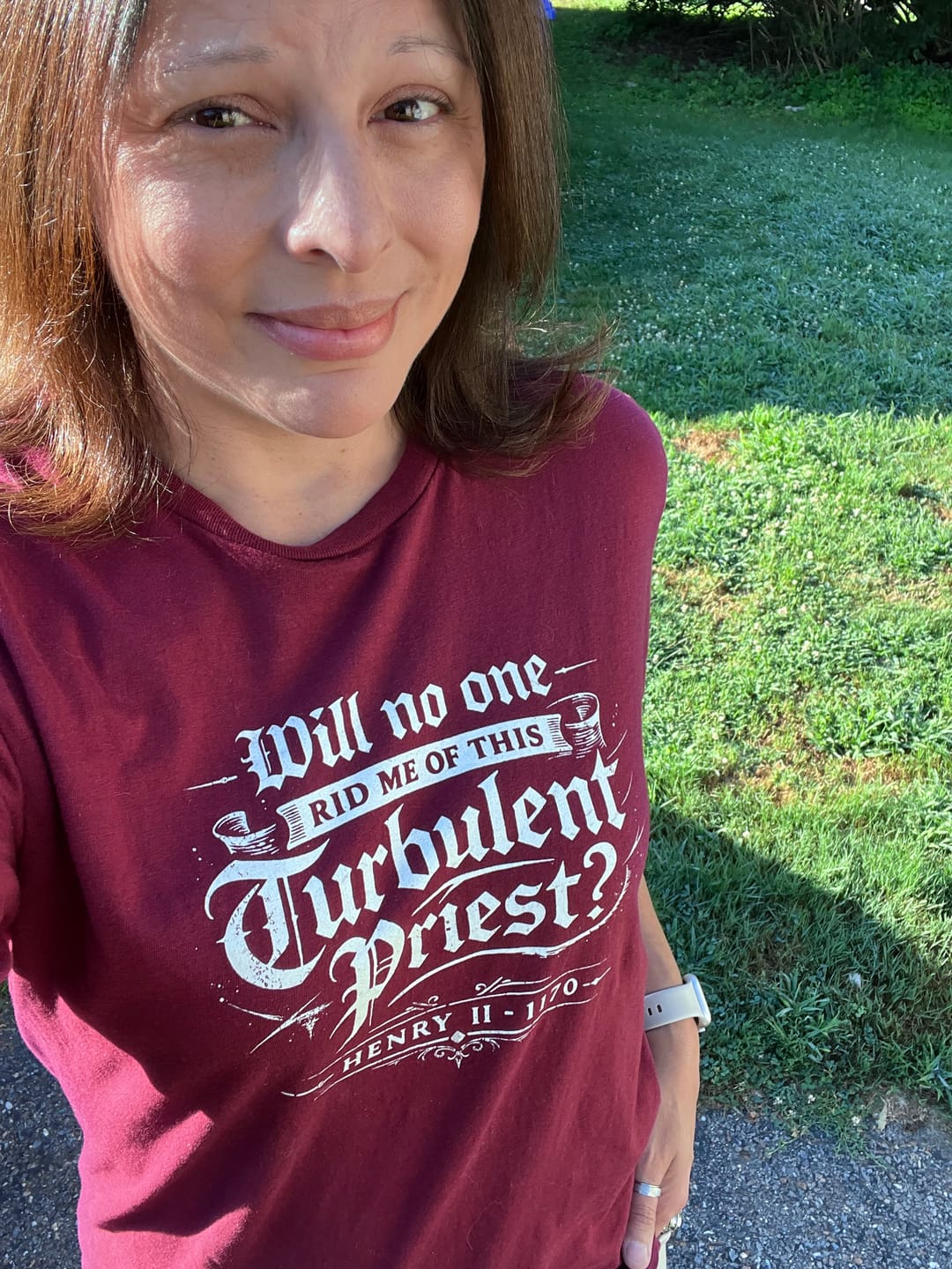 Customer photo review of Henry II Quote Turbulent Priest T-Shirt