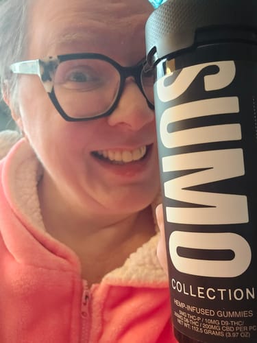 Customer photo review of HALF BAK'D SUMO GUMMIES THCA/P/D8 10000MG 25CT/JAR