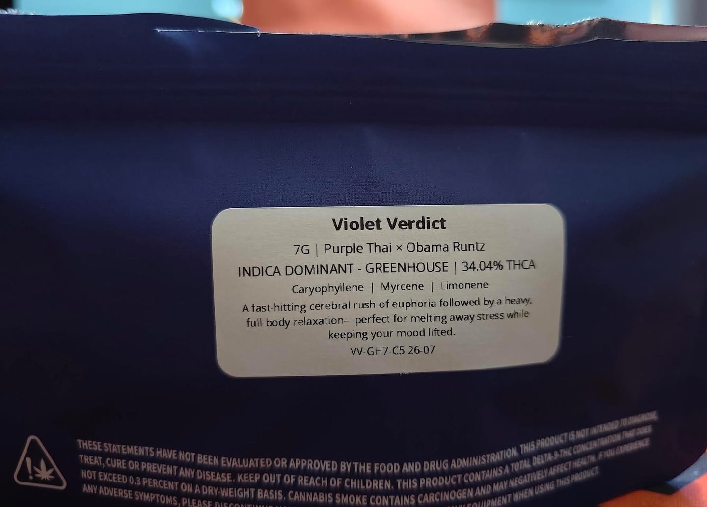 Customer photo review of Violet Verdict