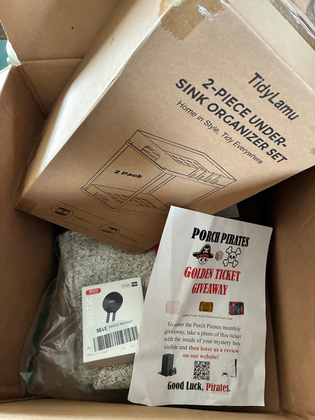 Customer photo review of The Classic Liquidation Mystery Box - Pink Tape Designer Purse Chance Box